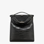 Fendi Peekaboo Iseeu Tote Black Alligator Bag 7VA528 AFBN F1DYM - thumb-2