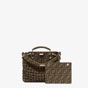 Fendi Peekaboo Iseeu Mini Brown Fabric Bag 7VA530 ABMS F0TPN - thumb-2
