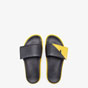 Fendi Slides Black Leather Fussbett 7X1293 TVT F036B - thumb-2
