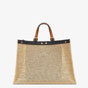Fendi Peekaboo X-Tote Natural Raffia Bag 8BH374 ABVS F11RK - thumb-3