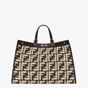 Fendi Peekaboo X-Tote Black FF Raffia Bag 8BH374 ACOF F0VQJ - thumb-4