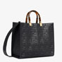 Fendi Sunshine Medium Black leather shopper 8BH386AMCVF0KUR - thumb-2