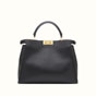 Fendi Peekaboo ESSENTIAL Black and beige leather handbag 8BN300SMQF07PP - thumb-3