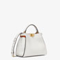 Fendi Peekaboo Essentially White Leather Bag 8BN302 SMT F1EGU - thumb-2