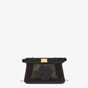 Fendi Peekaboo Iseeu Pochette Black Canvas Bag Embroidery 8BN322 AAU4 F1DUJ - thumb-3