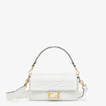 Fendi Baguette Leather in White 8BR600 AT57 F15AO