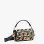 Fendi Baguette Black Raffia FF Bag 8BR600 AD6J F0VQJ - thumb-3