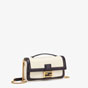 Fendi Baguette Chain Black And White Nappa Leather Bag 8BR783 ACNZ F1C0I - thumb-3