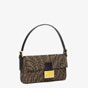 Fendi Baguette 1997 Brown Jacquard FF Vertigo Bag 8BR792 AFPA F1BAH - thumb-3