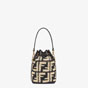 Fendi Mon Tresor Black Raffia Mini Bag 8BS010 AD6J F0VQJ - thumb-3