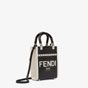 Fendi Mini Sunshine Shopper Black patent canvas 8BS051ANT7F0H9H - thumb-2