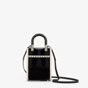 Fendi Mini Sunshine Shopper Black patent canvas 8BS051ANT7F0H9H - thumb-3