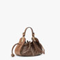 Fendi Pomodorino Brown FF fabric mini bag 8BS059AHWVF1GE3 - thumb-2