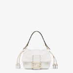 Fendi Mamma Baguette Small Leather in White 8BS105 ABVE F0K7E