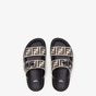 Fendi Signature White Leather Slides 8X6749 A5JX F172B - thumb-2