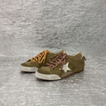 Golden Goose True-star In Olive Suede With Gold Star GWF00922 F008631 35679