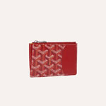 Goyard Bourbon Zipped Card Holder in Red BOURBOPMLTY02CL02P