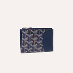 Goyard Bourbon Zipped Card Holder in Navy Blue BOURBOPMLTY12CL12P