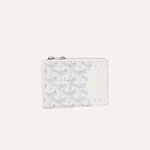 Goyard Bourbon Zipped Card Holder in White BOURBOPMLTY50CL50P