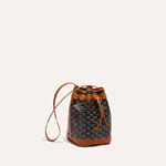 Goyard Petit Flot Bucket Bag in Black Tan PEFLOTPMLTY01CL03P