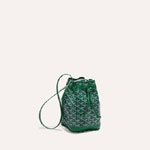 Goyard Petit Flot Bucket Bag in Green PEFLOTPMLTY09CL09P