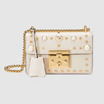 Gucci Padlock studded leather shoulder bag 432182 DLXDG 9085