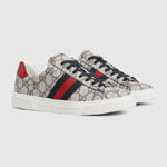 Gucci Ace sneaker with Web in beige blue 760774