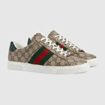 Gucci Ace sneaker with Web in green brown 760775