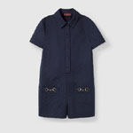 Gucci GG canvas jumpsuit with Horsebit in dark blue 781457 Z8BRZ 4608