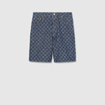 Gucci Low waist GG denim jacquard shorts in blue 782163 XDC9I 4528