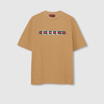 Gucci Cotton jersey T-shirt with print in camel 784361 XJGTE 2293