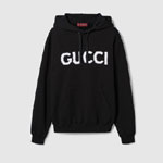 Gucci Cotton jersey hooded sweatshirt in black 788771 XJG4A 1000