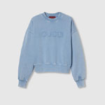 Gucci Embroidered cotton jersey sweatshirt in light blue 789582 XJGUL 4799