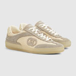 Gucci G75 sneaker in oatmeal suede 791742
