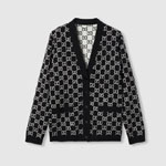 Gucci Reversible GG wool jacquard cardigan in black white 798157 XKEJP 1070