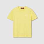 Gucci Embroidered cotton jersey T-shirt in yellow 798764 XJG6U 7613