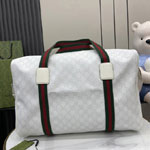 Gucci Medium Duffle Bag With Web White 799871 FADRV 9051