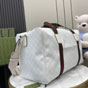 Gucci Medium Duffle Bag With Web White 799871 FADRV 9051 - thumb-2