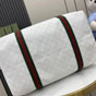 Gucci Medium Duffle Bag With Web White 799871 FADRV 9051 - thumb-4