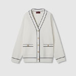 Gucci Fine wool cardigan in white 811946 XKEHH 9034