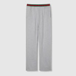 Gucci Cotton jersey jogging pant with Web in grey 813653 XJG09 1056