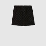 Gucci Printed jersey basketball shorts in black 814885 XJG2I 1000