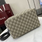 Gucci GG Emblem Medium Bucket Bag Beige Brown 815103 FAD6L 9741 - thumb-4