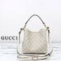 Gucci GG Emblem Small Bucket Bag Beige White 815118 FAD6L 9641 - thumb-2