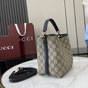 Gucci GG Emblem Small Bucket Bag Beige Brown 815118 FAD6L 9741 - thumb-2