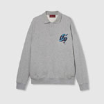 Gucci Printed cotton jersey sweatshirt in grey 816320 XJG4Q 1056