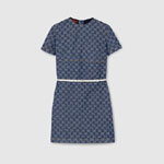 Gucci GG denim jacquard dress in blue 818219 XDC9H 4528