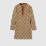 Gucci GG canvas dress with Horsebit in camel brown 820404 Z8BZA 2190