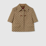 Gucci GG canvas jacket with Horsebit in camel brown 820434 Z8BZF 2580