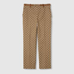 Gucci GG canvas pants with Horsebit in camel brown 820466 Z8BZK 2580